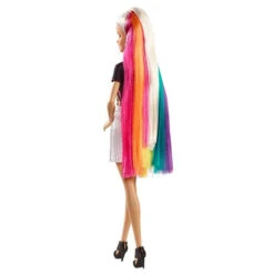 Barbie Mannequinpop Regenboog Glitterhaar -Knuffel Poppen Paradijs 1974996 b7208b33