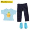 Poppenkleding Ananas T-shirt En Jeans