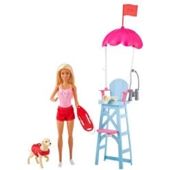 Barbie Strandwacht Speelset -Knuffel Poppen Paradijs 1992024 39893940