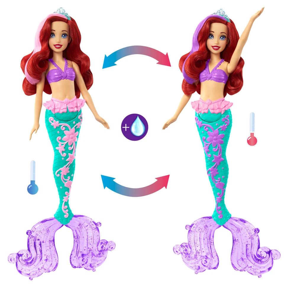 MATTEL Disney Princess Ariël Pop Met Kleurexplosie 7 MATTEL Disney Princess Ariël Pop Met Kleurexplosie - Afbeelding 5