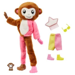 Barbie Cutie Reveal Jungle Aap Pop -Knuffel Poppen Paradijs 1996142 c7ef01ff