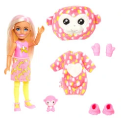 Barbie Cutie Reveal Chelsea Jungle Pop - Aap 10 Barbie Cutie Reveal Chelsea Jungle Pop - Aap -Knuffel Poppen Paradijs 1996145 cd20380c