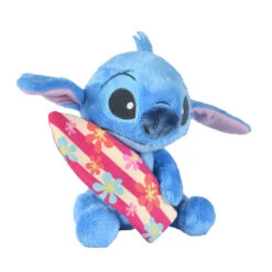 No Brand Disney Stitch Knuffel Met Surfplank - 25 Cm